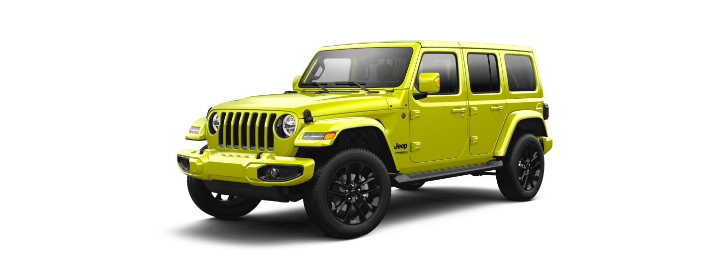 Yellow Jeep Wrangler High Altitude